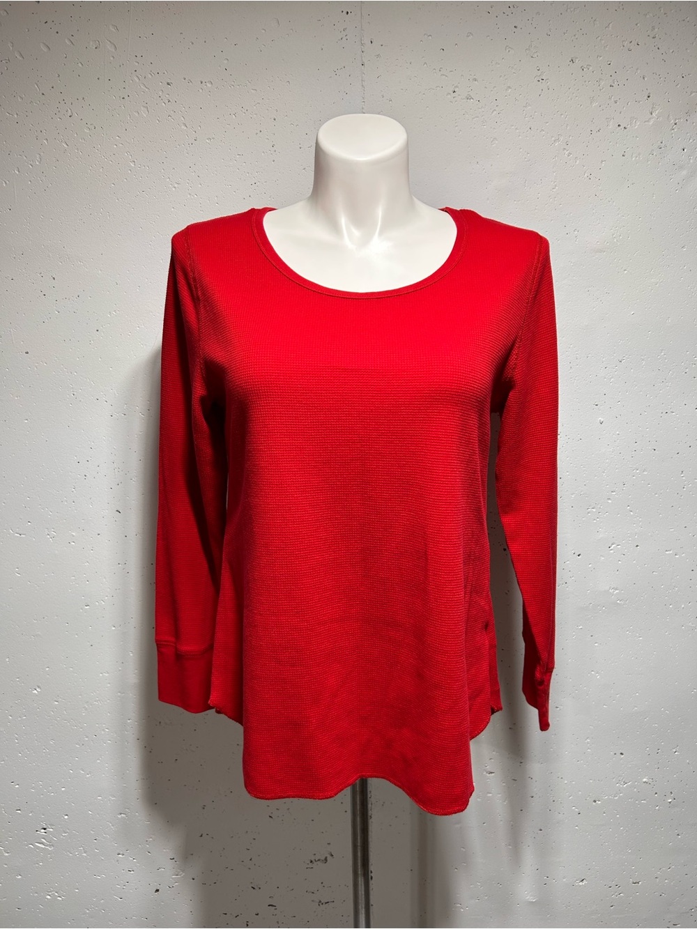 Old Navy Women's Red Waffle-knit Long-Sleeve Top XL
